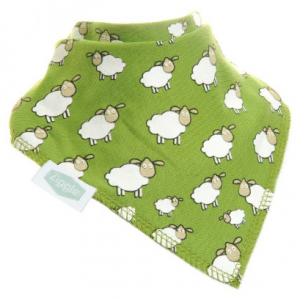 Ziggle cotton front absorbent fleese green sheep