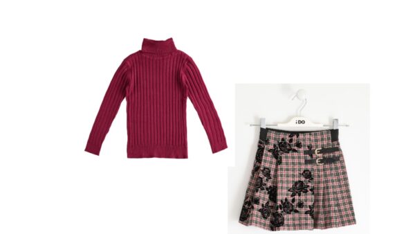 I DO skirt and turtle neck sweater