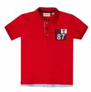 UBS.2 red cotton polo shirt