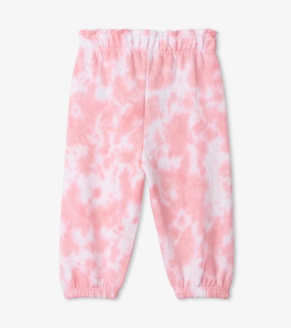 Hatley Pink Tie Dye Baby Joggers - Image 2