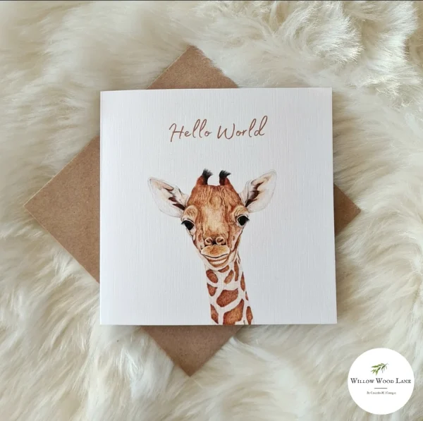 'Hello World' New Baby Greeting Card