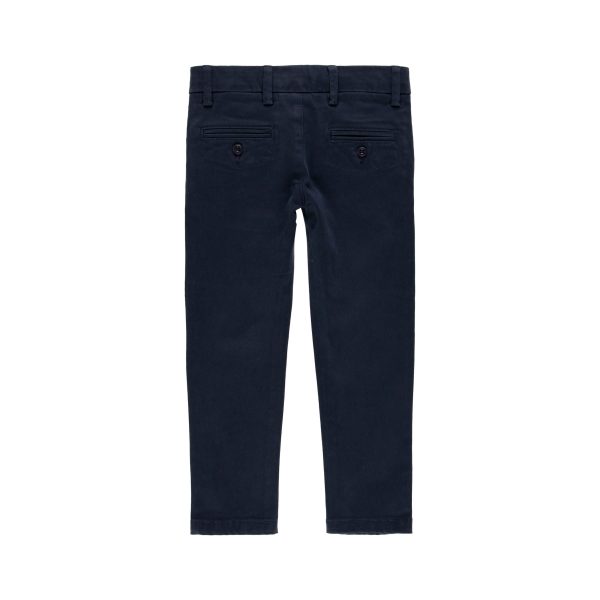Boboli Stretch Satin Trousers - Navy - Image 2