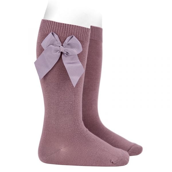 condor iris knee-high-socks-with-grossgrain-side-bow-iris