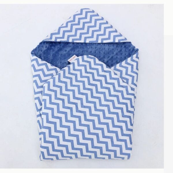 Blue Chevron travel blanket - 3 point harness