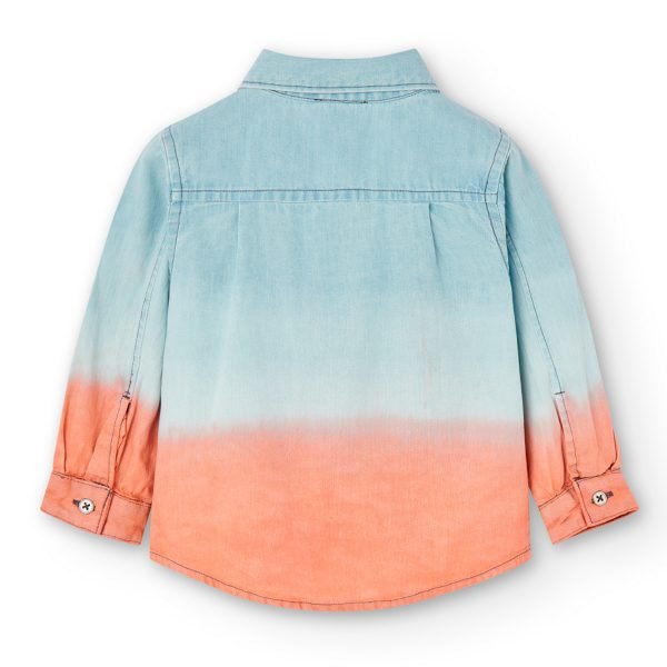 Boboli Bleach Long Sleeve Denim Shirt - Image 2
