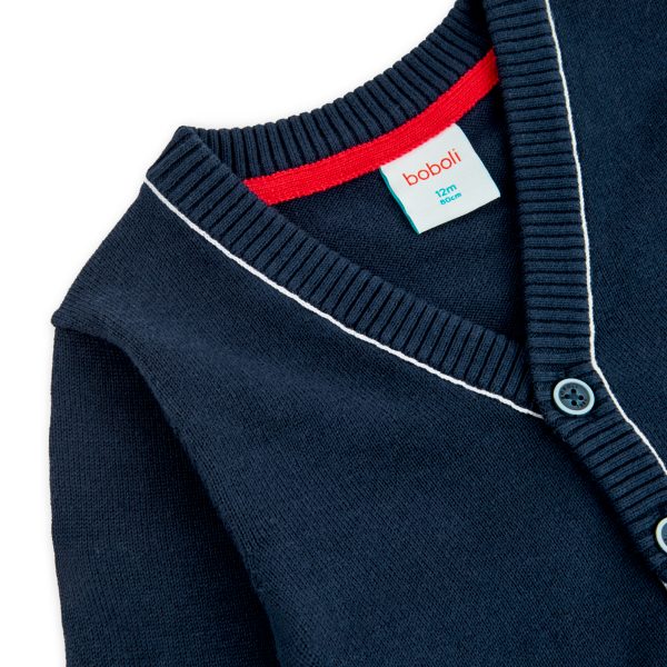 Boboli Navy Knitted Cardigan - Image 3