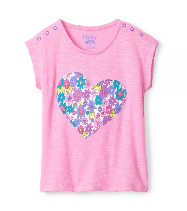 Hatley retro floal toddler snap on tee