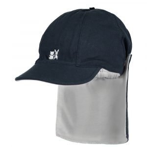 Emile et Rose Edward Navy Baby Boys Sun Cap with Detachable Flap