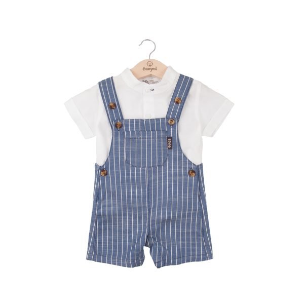 Babybol blue striped dungaree