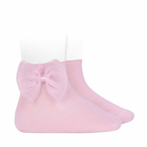 condor ankle-socks-with-tulle-bow-pink