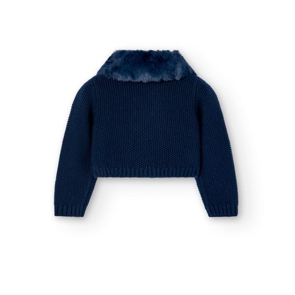 Boboli Navy Knit Bolero Jacket - Image 2