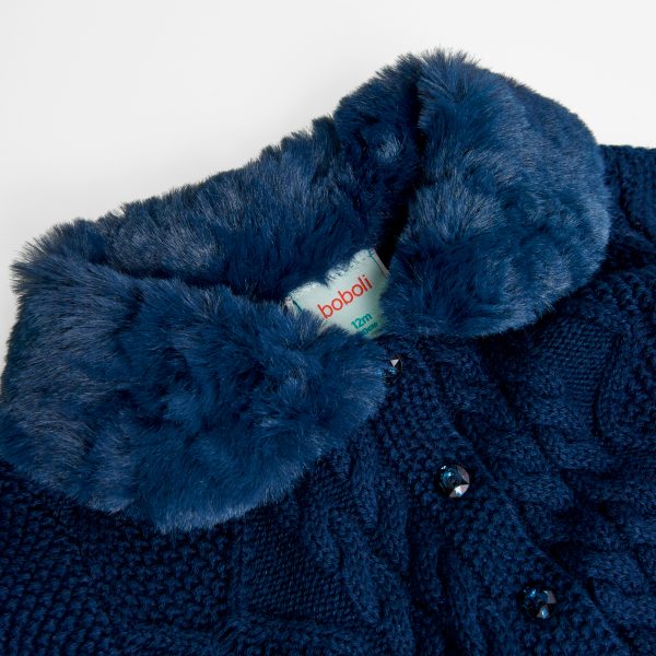 Boboli Navy Knit Bolero Jacket - Image 3