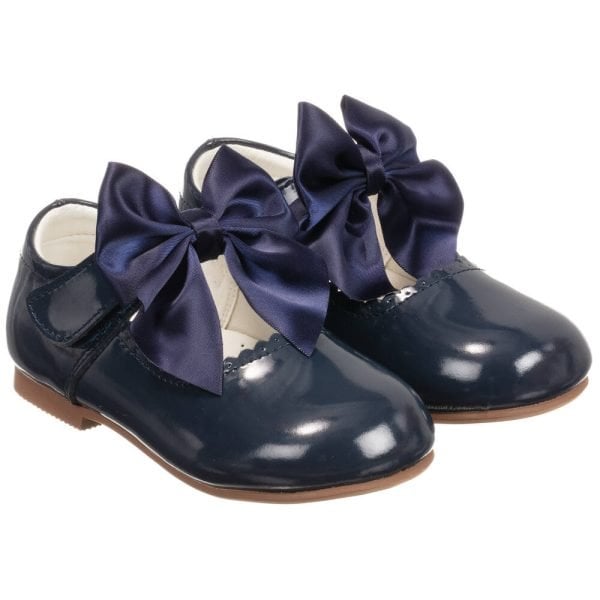 Caramelo navy bow mary jane shoes