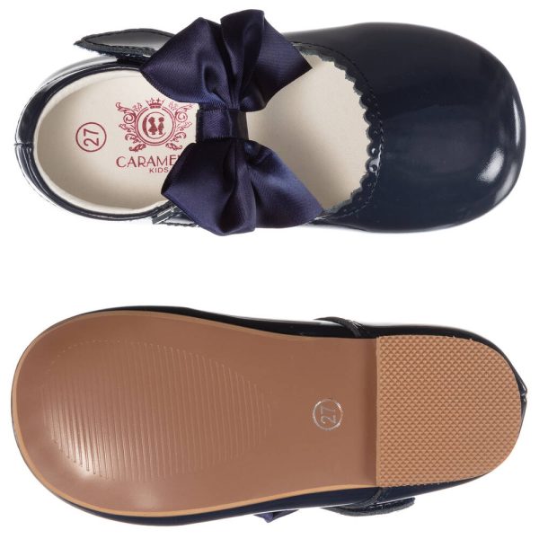Caramelo Mary Jane Bow Shoe - Navy - Image 2