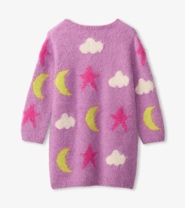 Hatley Purple Fluffy Knit Dress - Image 3