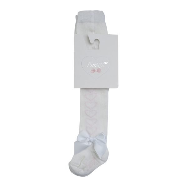 Little A by A Dee ELONORA Heart tights - Snow White - Image 2