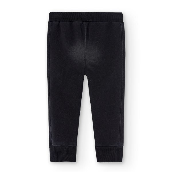 Boboli Fleece Denim Trousers – Black - Image 2