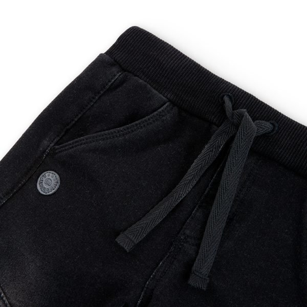 Boboli Fleece Denim Trousers – Black - Image 3
