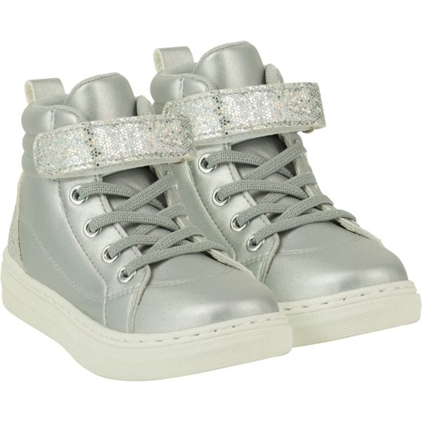 ADee Glitzy Glitter High Top - Silver