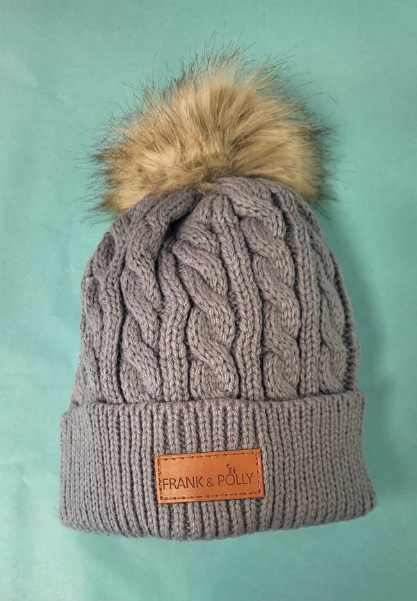 Frank and polly pom pom hat - grey