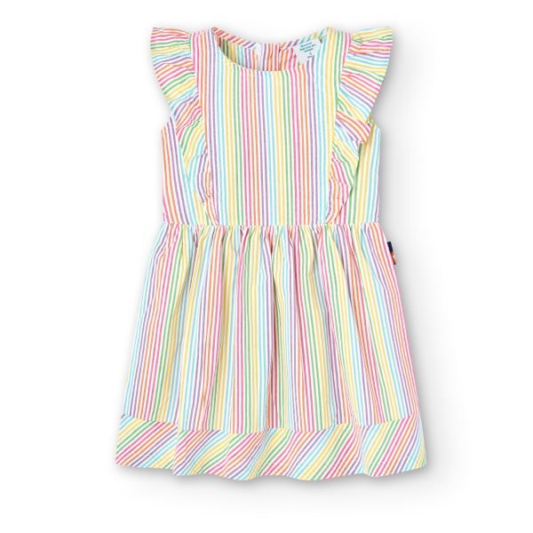 Boboli Poplin Striped Dress - Eucalyptus - Image 3