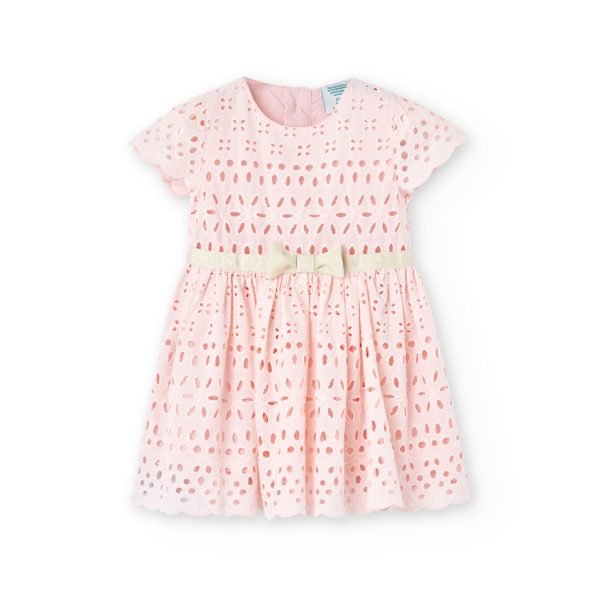 Boboli Rose Pink Embroidered Dress - Image 3