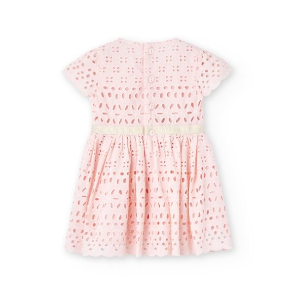 Boboli Rose Pink Embroidered Dress - Image 4