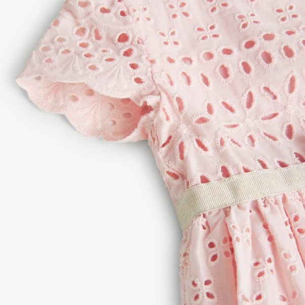 Boboli Rose Pink Embroidered Dress - Image 5
