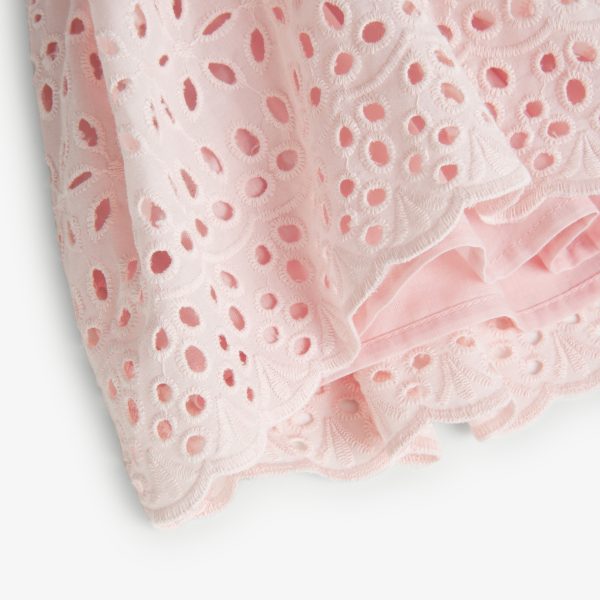 Boboli Rose Pink Embroidered Dress - Image 6