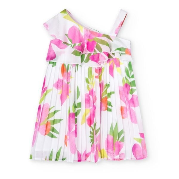 Boboli Floral Pleated Dress - Image 3