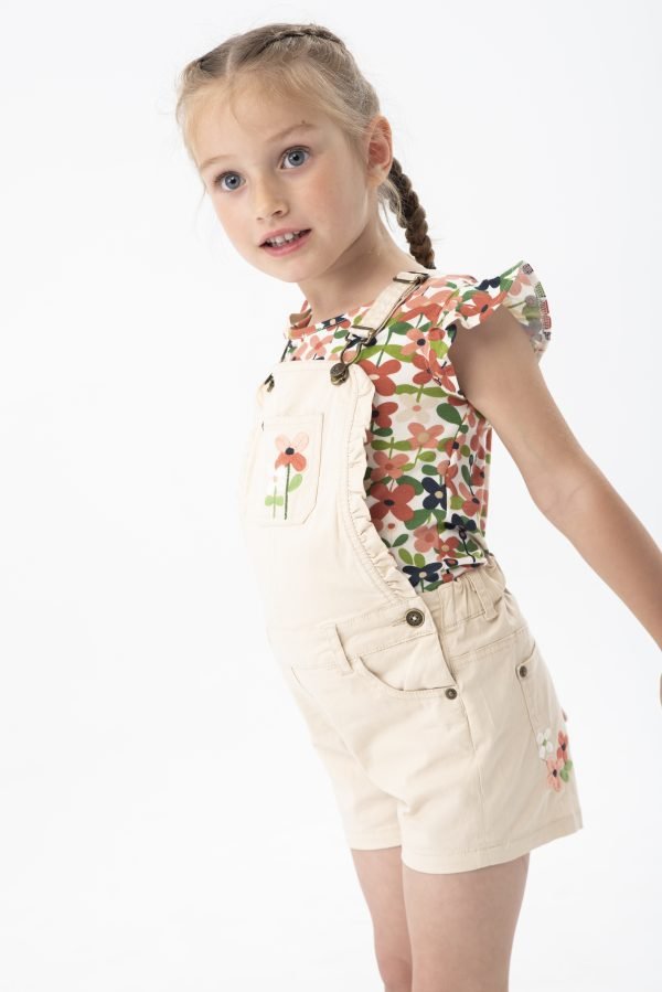 Boboli Green Land T-shirt & Dungaree Set - Image 2