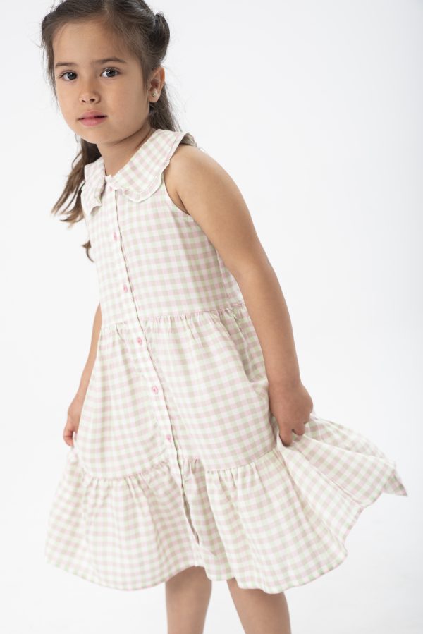 Boboli Picnic Time Gingham Collared Dress - Image 2