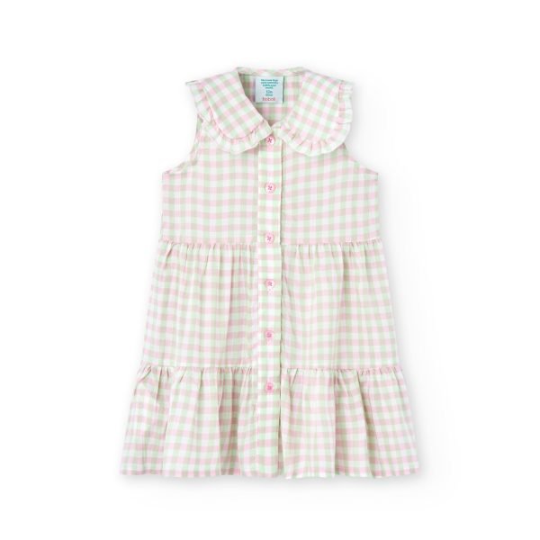 Boboli Picnic Time Gingham Collared Dress - Image 3
