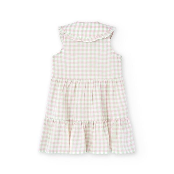 Boboli Picnic Time Gingham Collared Dress - Image 4