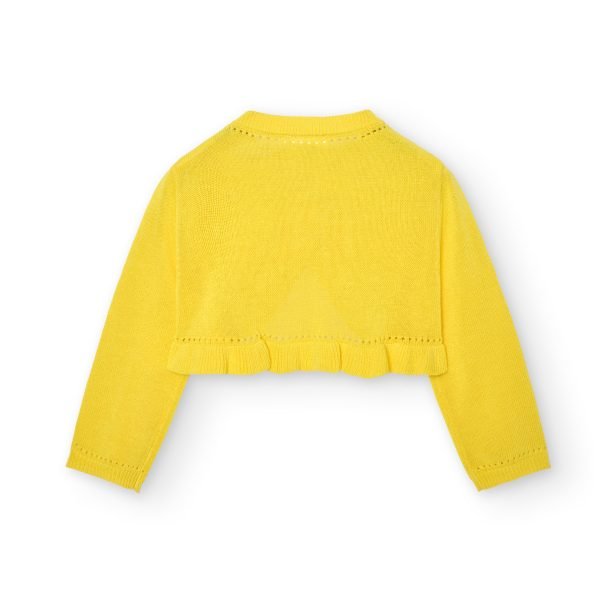 Boboli Yellow Knit Half Cardigan - Image 2