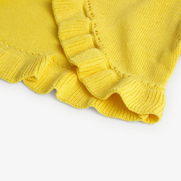 Boboli Yellow Knit Half Cardigan - Image 4