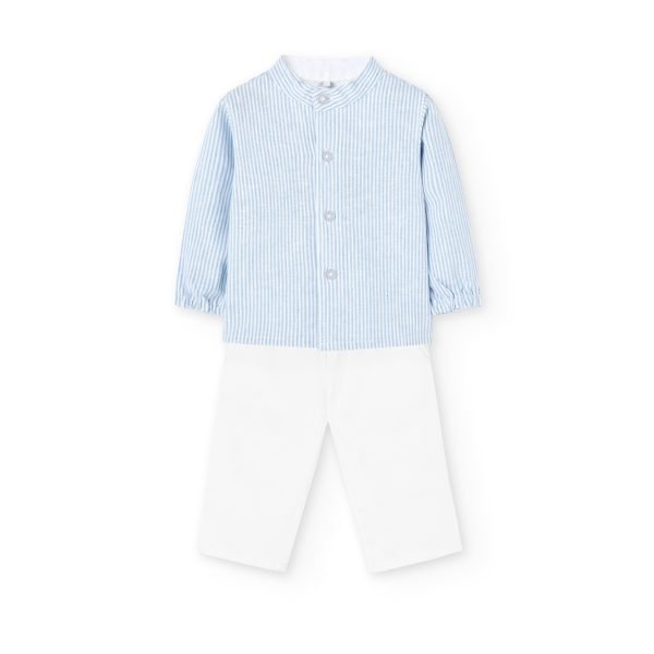 Boboli striped shirt and trouser set