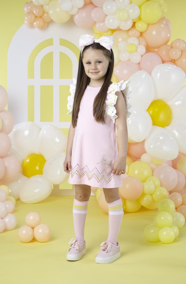 Adee Lynne Chevron Bow Sweat Dress