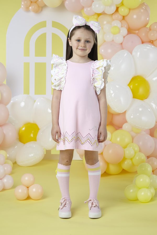 Adee Lynne Chevron Bow Sweat Dress - Image 2