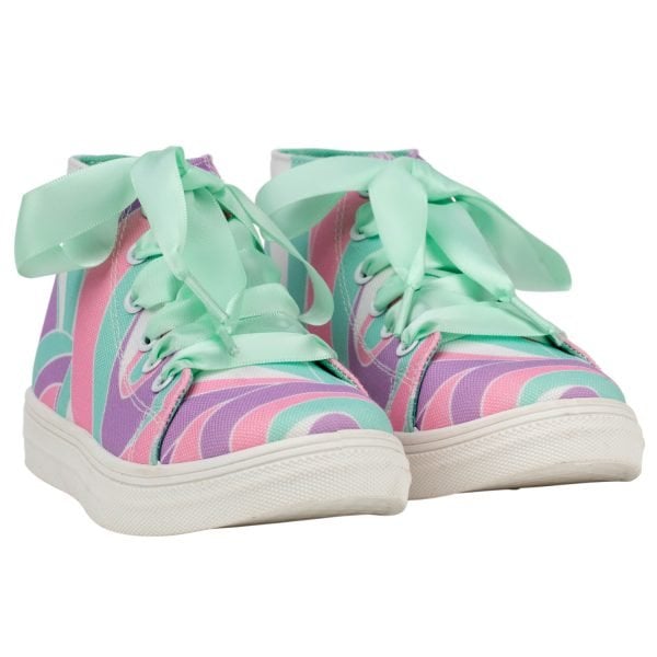 Adee Jazzy Printed Canvas High Tops - Lilac
