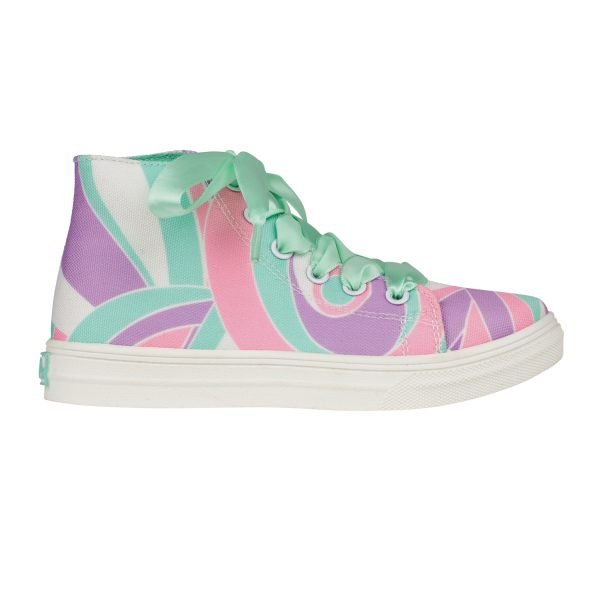 Adee Jazzy Printed Canvas High Tops - Lilac - Image 2