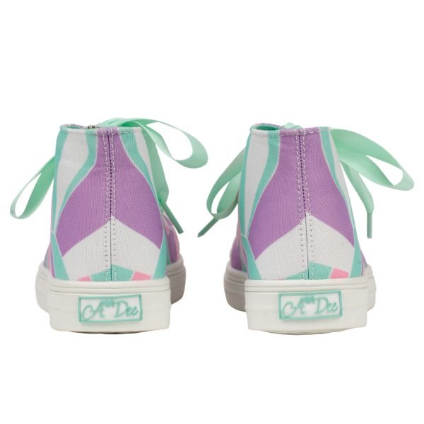 Adee Jazzy Printed Canvas High Tops - Lilac - Image 3