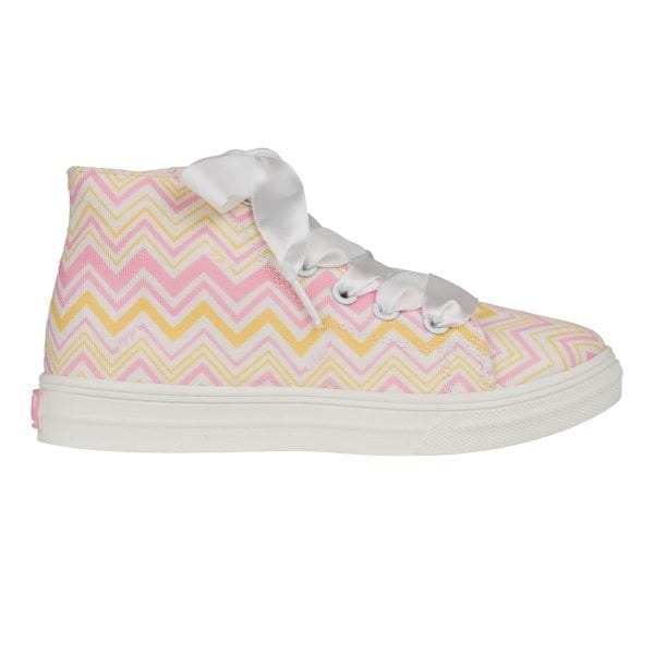 Adee Jazzy Printed Canvas High Tops - Pink Fairy - Image 2