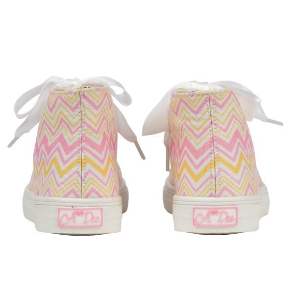 Adee Jazzy Printed Canvas High Tops - Pink Fairy - Image 3