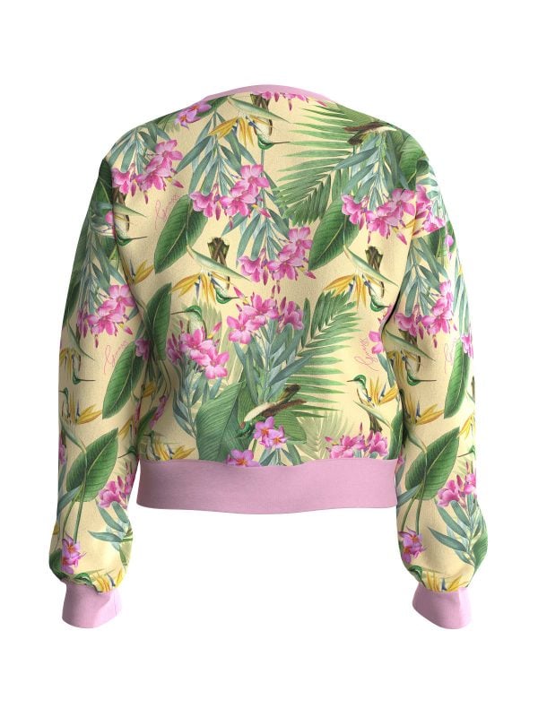 Guess Botanical Green Long Sleeve Active Top - Image 2