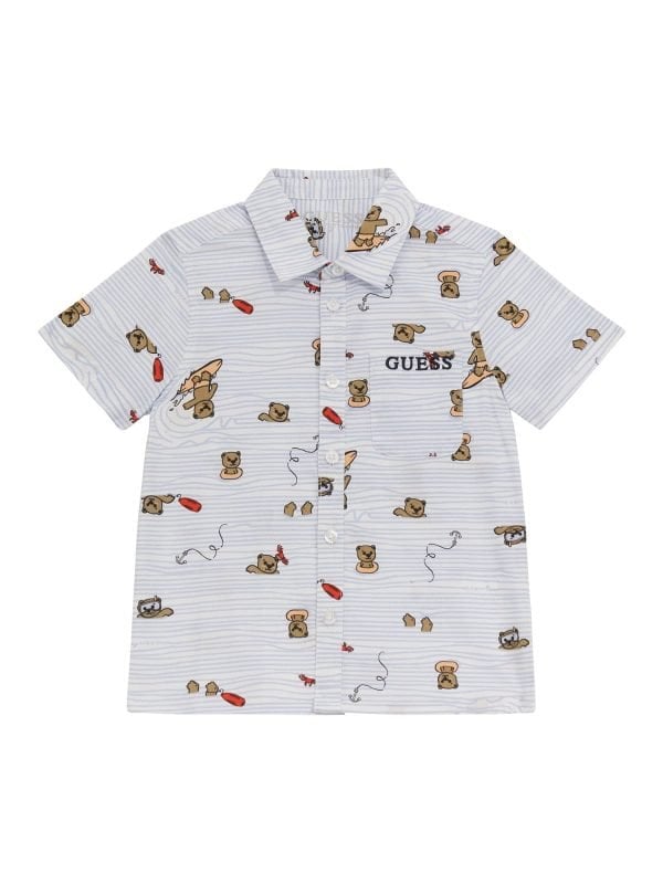 Guess Bear Print Cotton Shirt