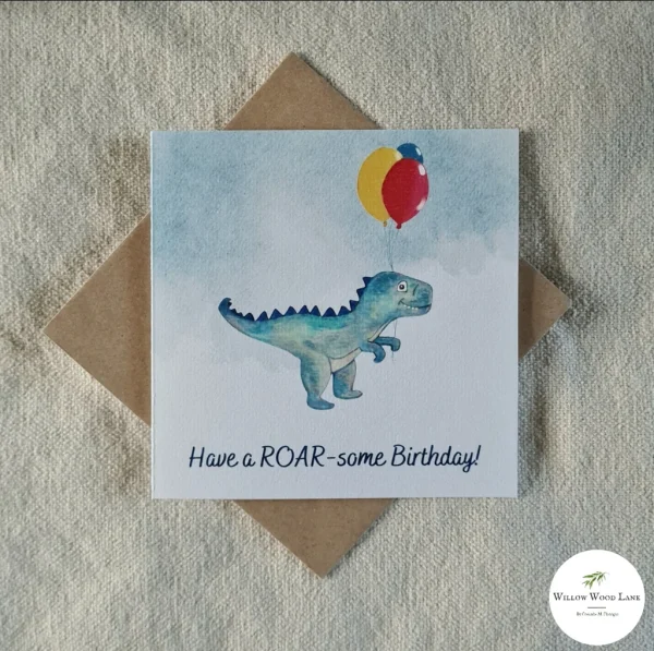 Little dino birthday card