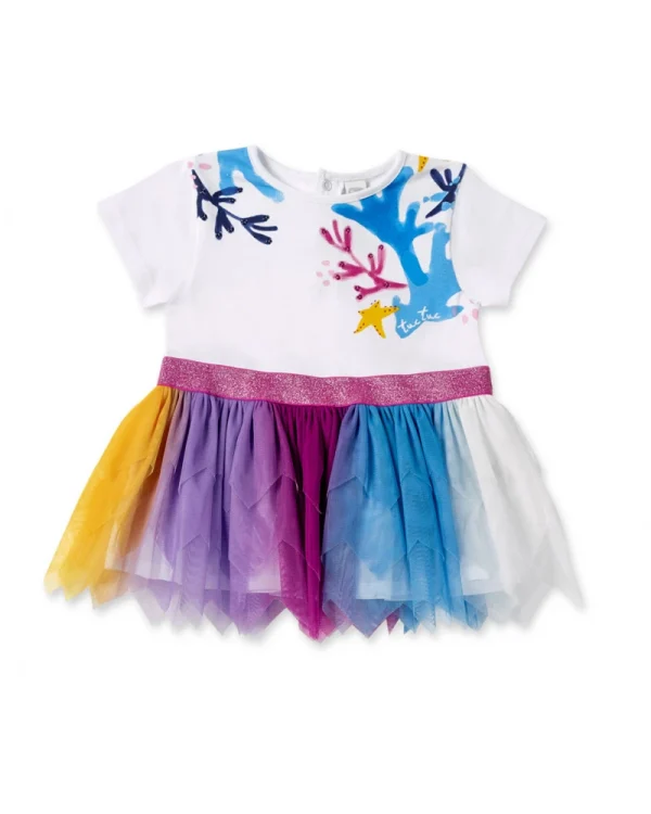Tuc tuc white-tulle-knit-dress-for-girls-ocean-wonders-