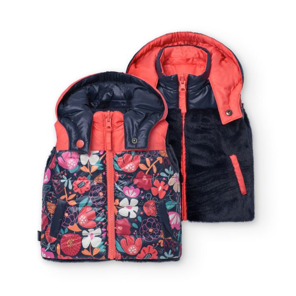 Boboli Casual Preppy Reversible Print Gilet - Image 2