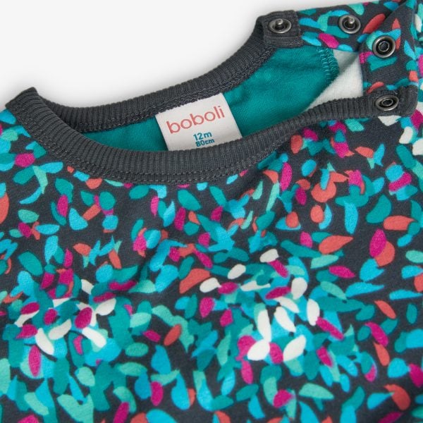 Boboli Nordic Path Print Dress & Tights - Image 3